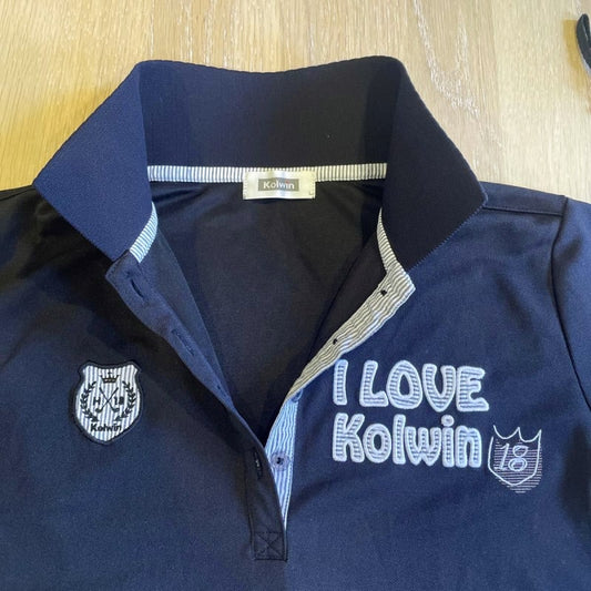 Kolwin Golf Polo Shirt Black Stripe L