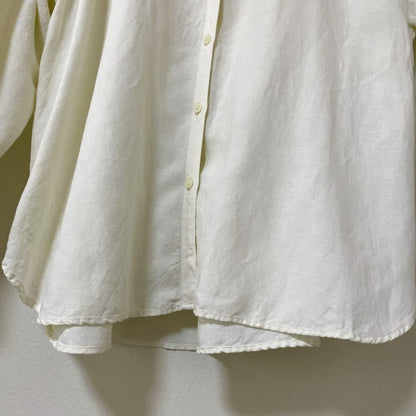 UNIQLO Long Sleeve Band Collar Shirt Size M White