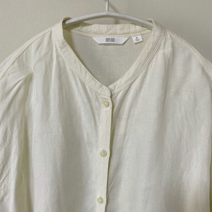 UNIQLO Long Sleeve Band Collar Shirt Size M White
