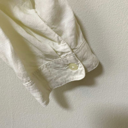 UNIQLO Long Sleeve Band Collar Shirt Size M White