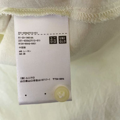 UNIQLO Long Sleeve Band Collar Shirt Size M White
