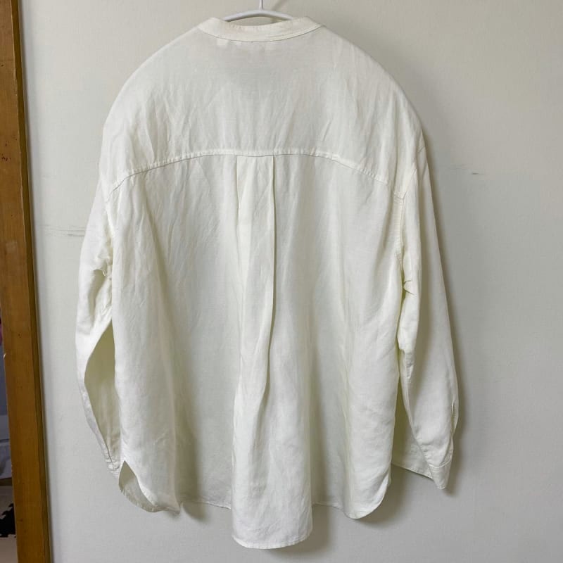 UNIQLO Long Sleeve Band Collar Shirt Size M White