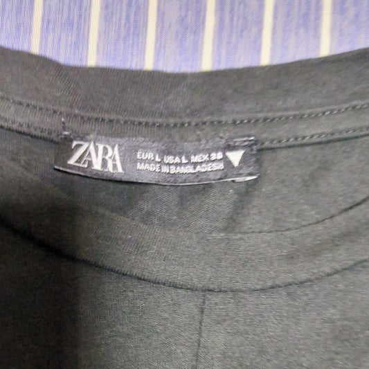 Zara Short Sleeve T-Shirt M Black