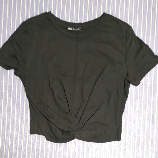 Zara Short Sleeve T-Shirt M Black