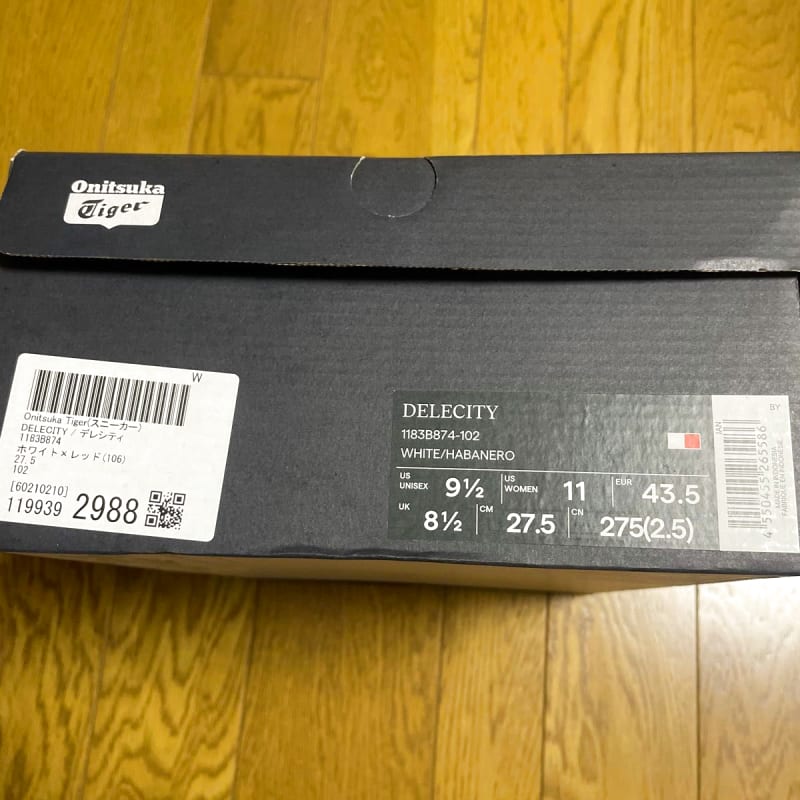 Onitsuka Tiger DELECITY White/Habanero 27.5cm