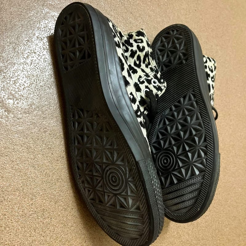 Leopard Print High-Top Sneakers 24.5cm