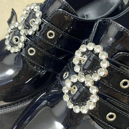 Bubbles Double Buckle Platform Shoes Size 41