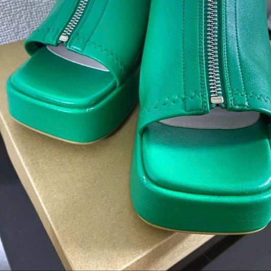 Oriental Traffic Mules Sandals Green LL Size
