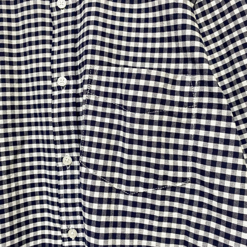 Urban Research Rosso Gingham Check Button Down Shirt M Navy