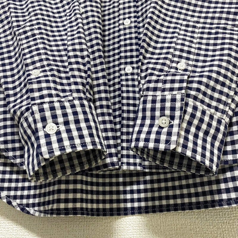 Urban Research Rosso Gingham Check Button Down Shirt M Navy