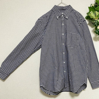 Urban Research Rosso Gingham Check Button Down Shirt M Navy