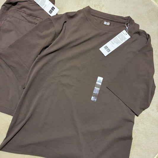 Uniqlo U Dry-Ex Crew Neck T-Shirt and Shorts Set S New