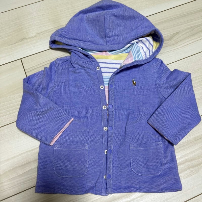 Ralph Lauren Striped Hooded Cardigan 12M