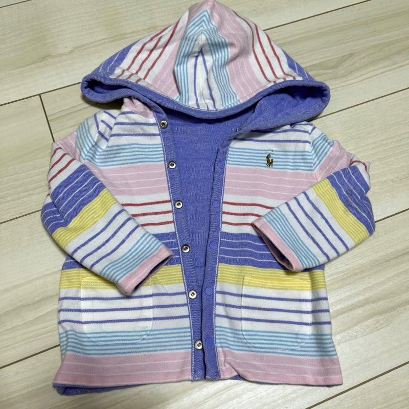 Ralph Lauren Striped Hooded Cardigan 12M