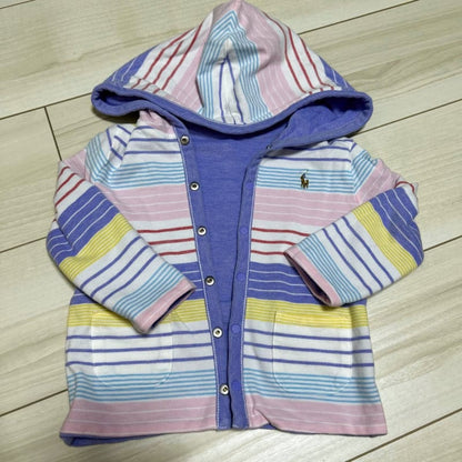 Ralph Lauren Striped Hooded Cardigan 12M