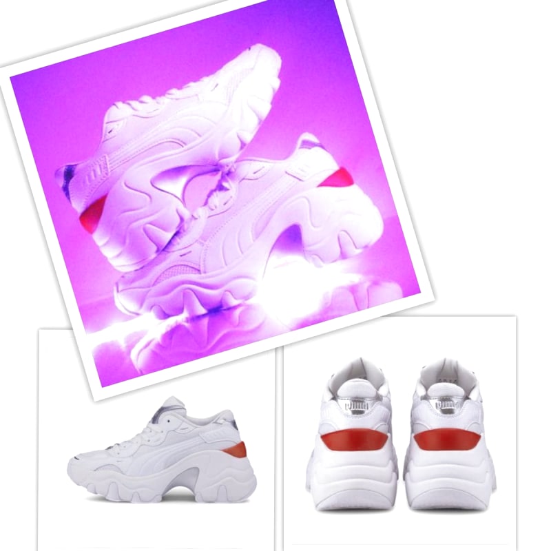Puma Palsar Wedge Tech Glam White 23cm New Sneakers