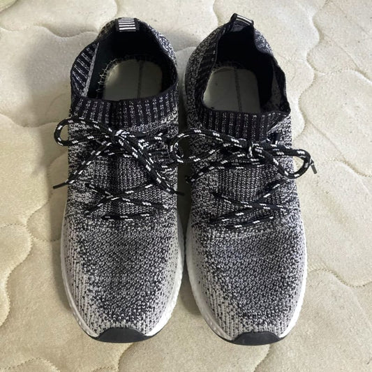 Knit Running Shoes Walking Sneakers Black/Gray