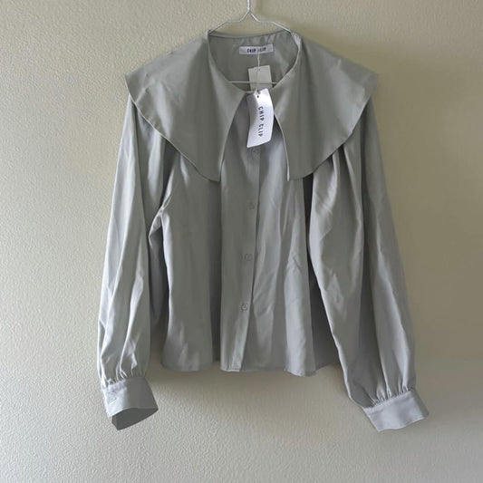 Chip Clip Big Collar Button Down Shirt M