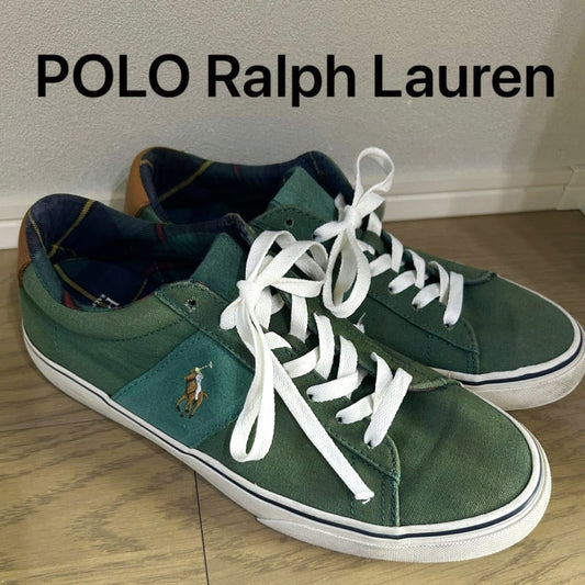 Polo Ralph Lauren Men's Sneakers 26cm Green Canvas