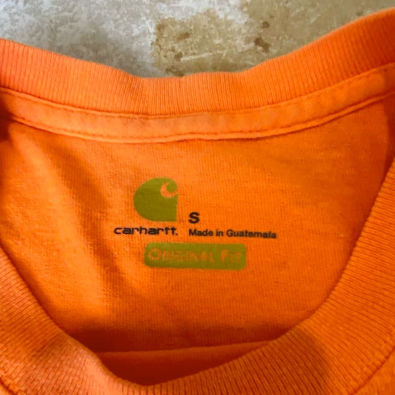 Carhartt T-Shirt S Pocket T Orange Used