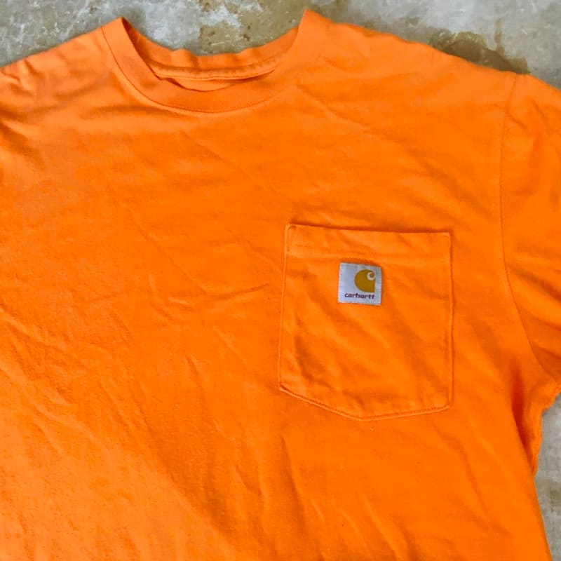 Carhartt T-Shirt S Pocket T Orange Used