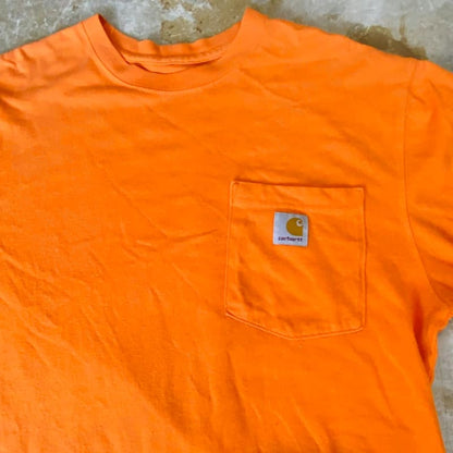 Carhartt T-Shirt S Pocket T Orange Used
