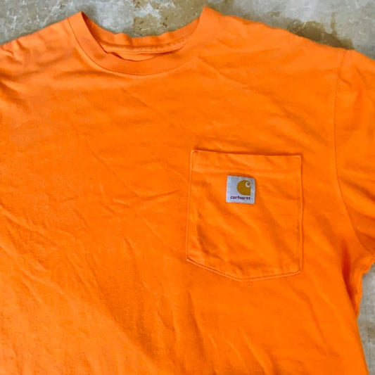 Carhartt T-Shirt S Pocket T Orange Used
