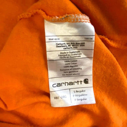 Carhartt T-Shirt S Pocket T Orange Used