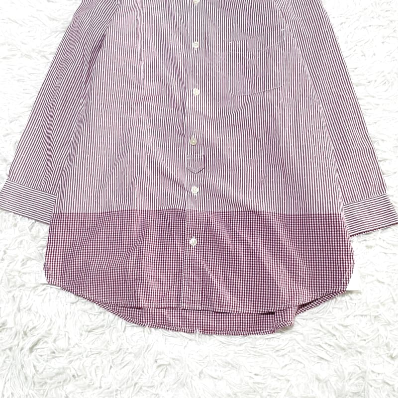 Comsa CA Ism Red and White Stripe Button-Down Shirt L
