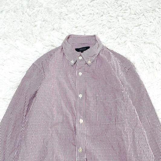 Comsa CA Ism Red and White Stripe Button-Down Shirt L