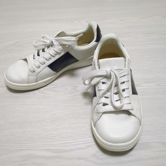 Fred Perry Spencer Leather Laurel Logo White/Black