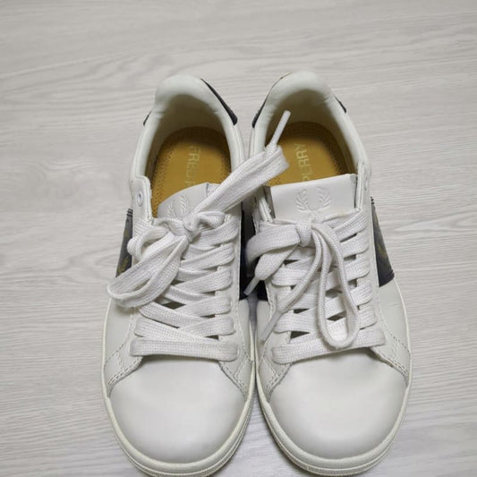 Fred Perry Spencer Leather Laurel Logo White/Black