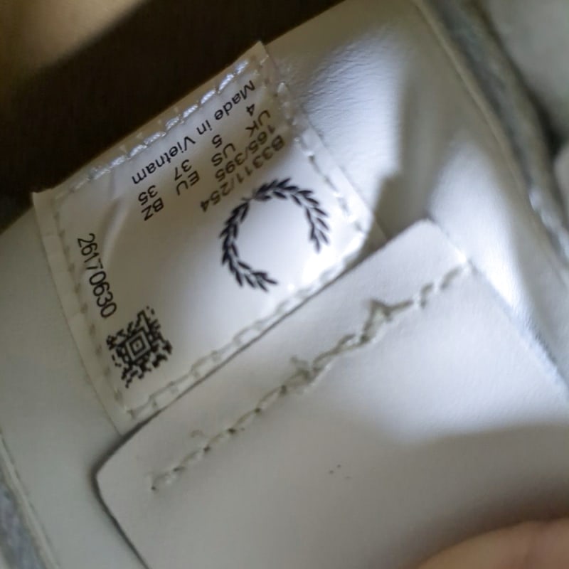 Fred Perry Spencer Leather Laurel Logo White/Black