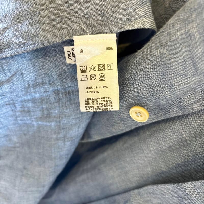 Alessandro Gherardi Open Collar Linen Shirt