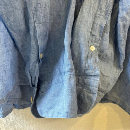 Alessandro Gherardi Open Collar Linen Shirt