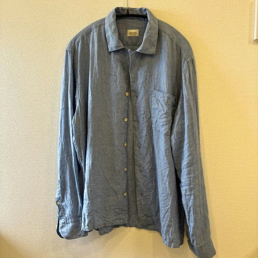 Alessandro Gherardi Open Collar Linen Shirt