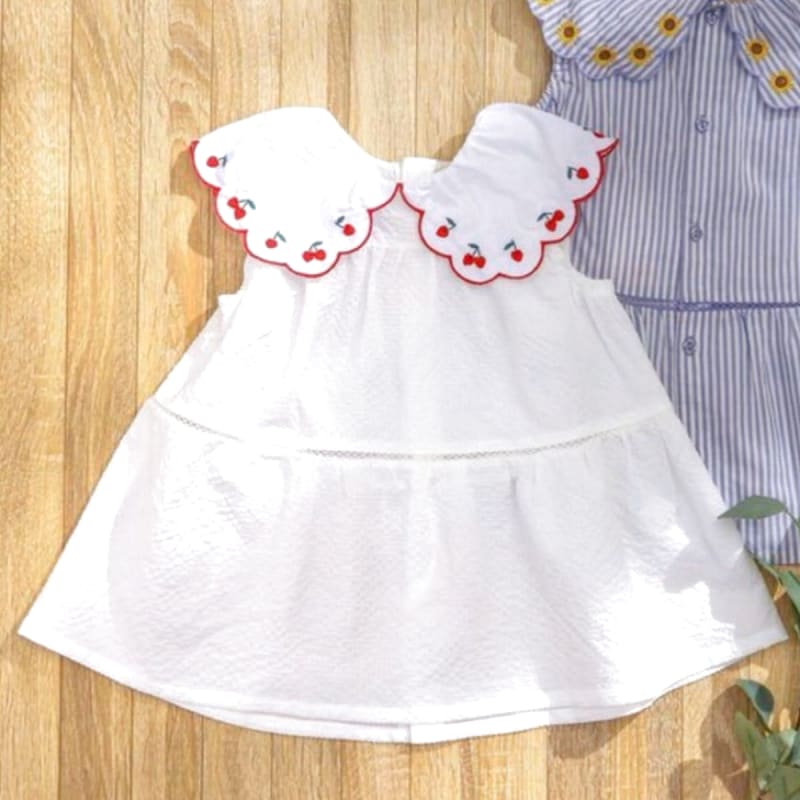 Petit Main Aprelecool Cherry Collar T-Shirt 90