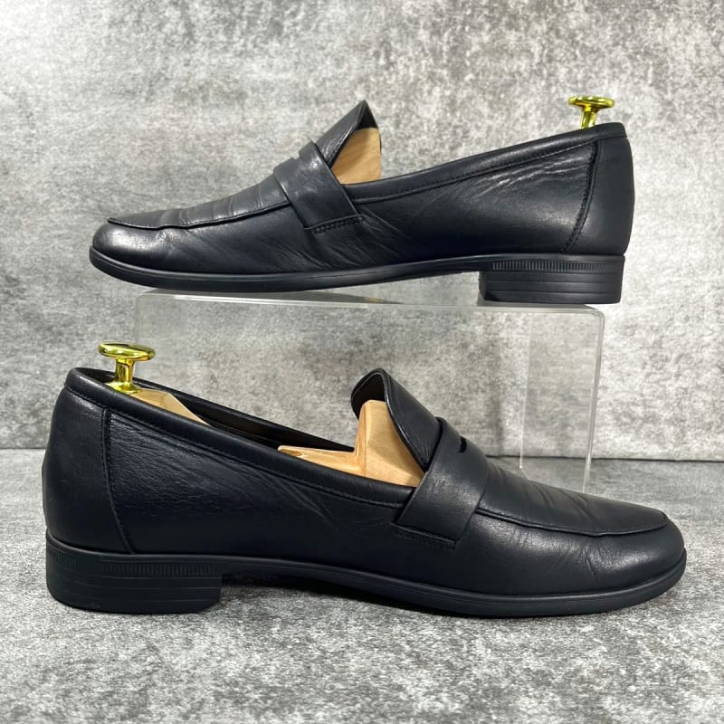 Chausser Travel Shoes Leather Loafers Black 24.5cm
