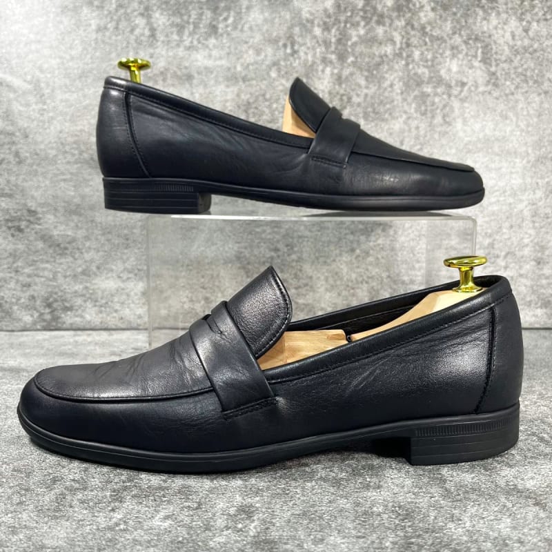 Chausser Travel Shoes Leather Loafers Black 24.5cm