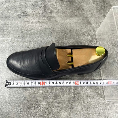 Chausser Travel Shoes Leather Loafers Black 24.5cm