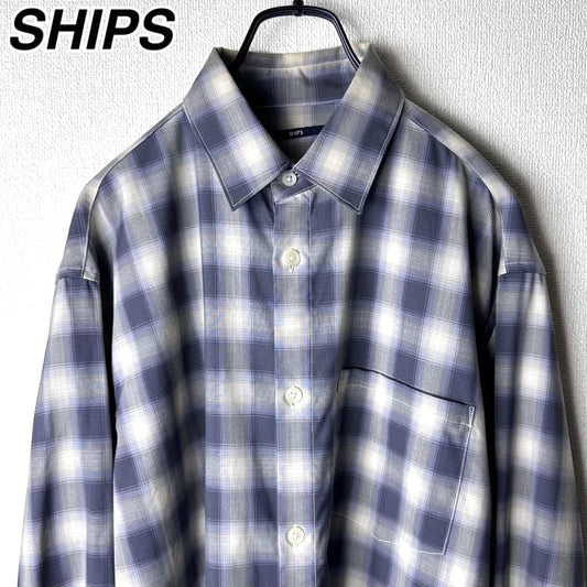 SHIPS Relaxed Fit Tech Wool Ombre Check Shirt