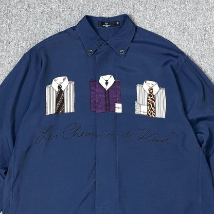 90s Karl Lagerfeld Wide Shirt Retro Archive