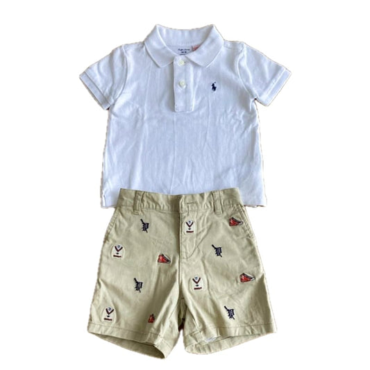Ralph Lauren Baby Polo Shirt And Shorts Set 18M 85cm