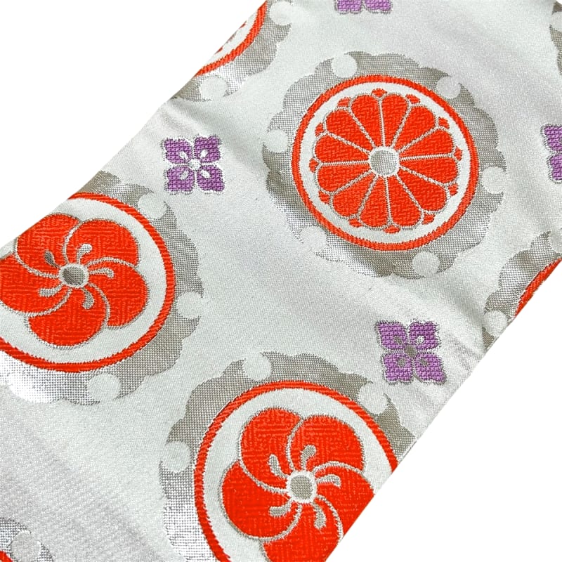 Kimono Shichi-Go-San Girl's Obi White Pattern New