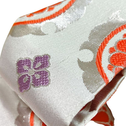 Kimono Shichi-Go-San Girl's Obi White Pattern New