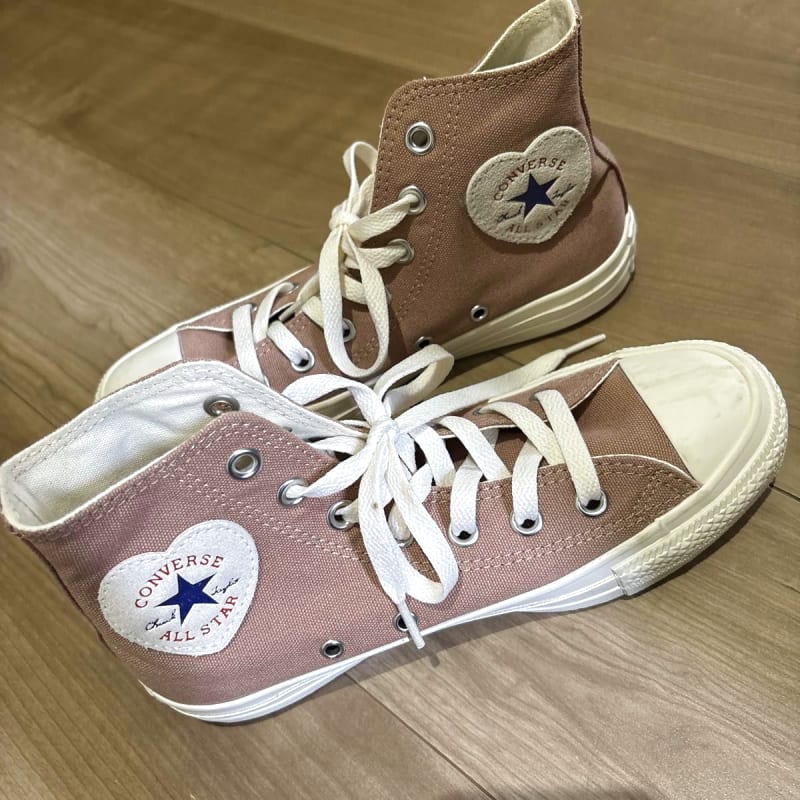 Converse All Star High Cut Sneakers Heart Logo Pink