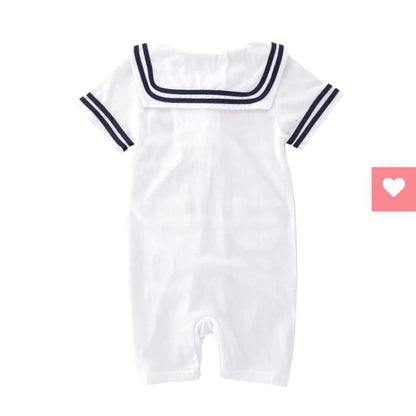 Amber Mimi Hat Attached Marine Sailor Romper 80cm