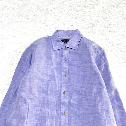 Excellent Condition Light Purple Linen Button-Down Shirt