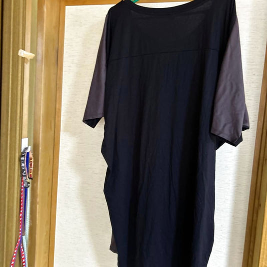 Uniqlo Dolman Sleeve T-Shirt Tunic Black And Charcoal Gray
