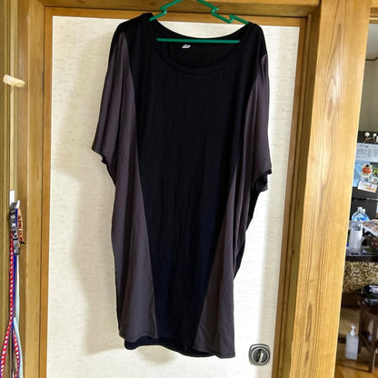 Uniqlo Dolman Sleeve T-Shirt Tunic Black And Charcoal Gray